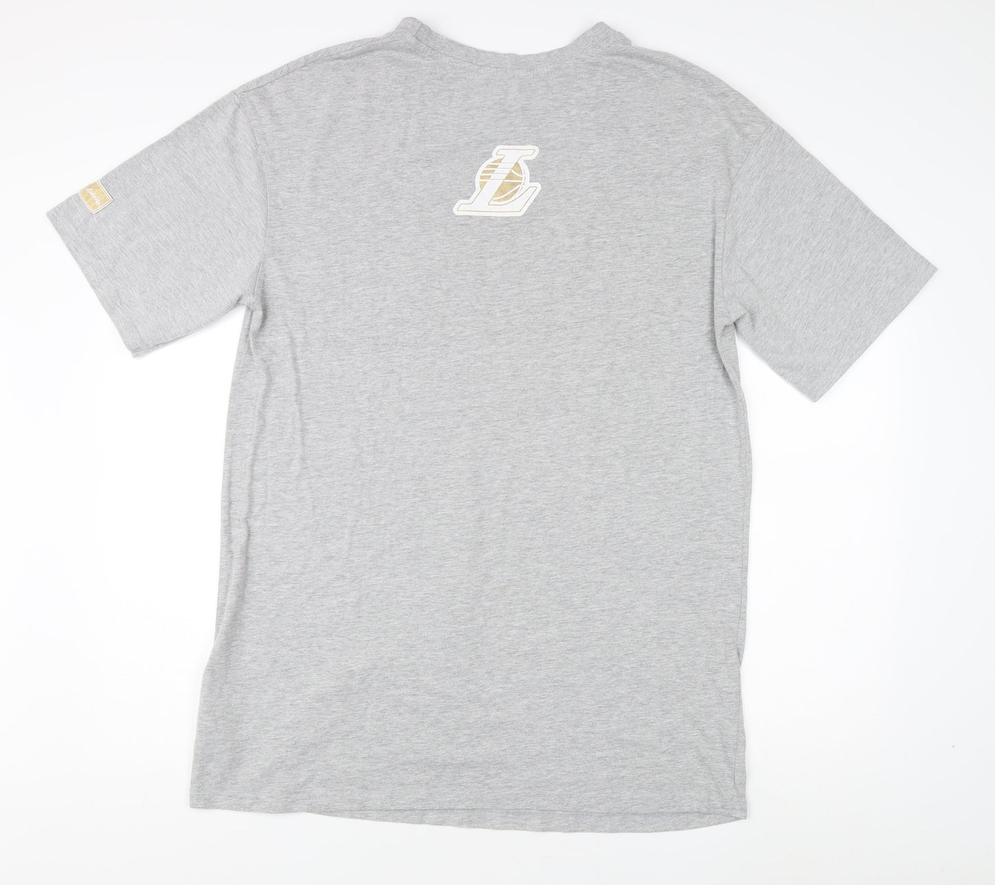 Unisex Adults UK Size 10-12 NBA Grey Basic T-Shirt