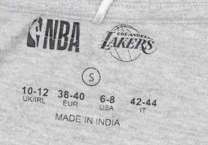 Unisex Adults UK Size 10-12 NBA Grey Basic T-Shirt