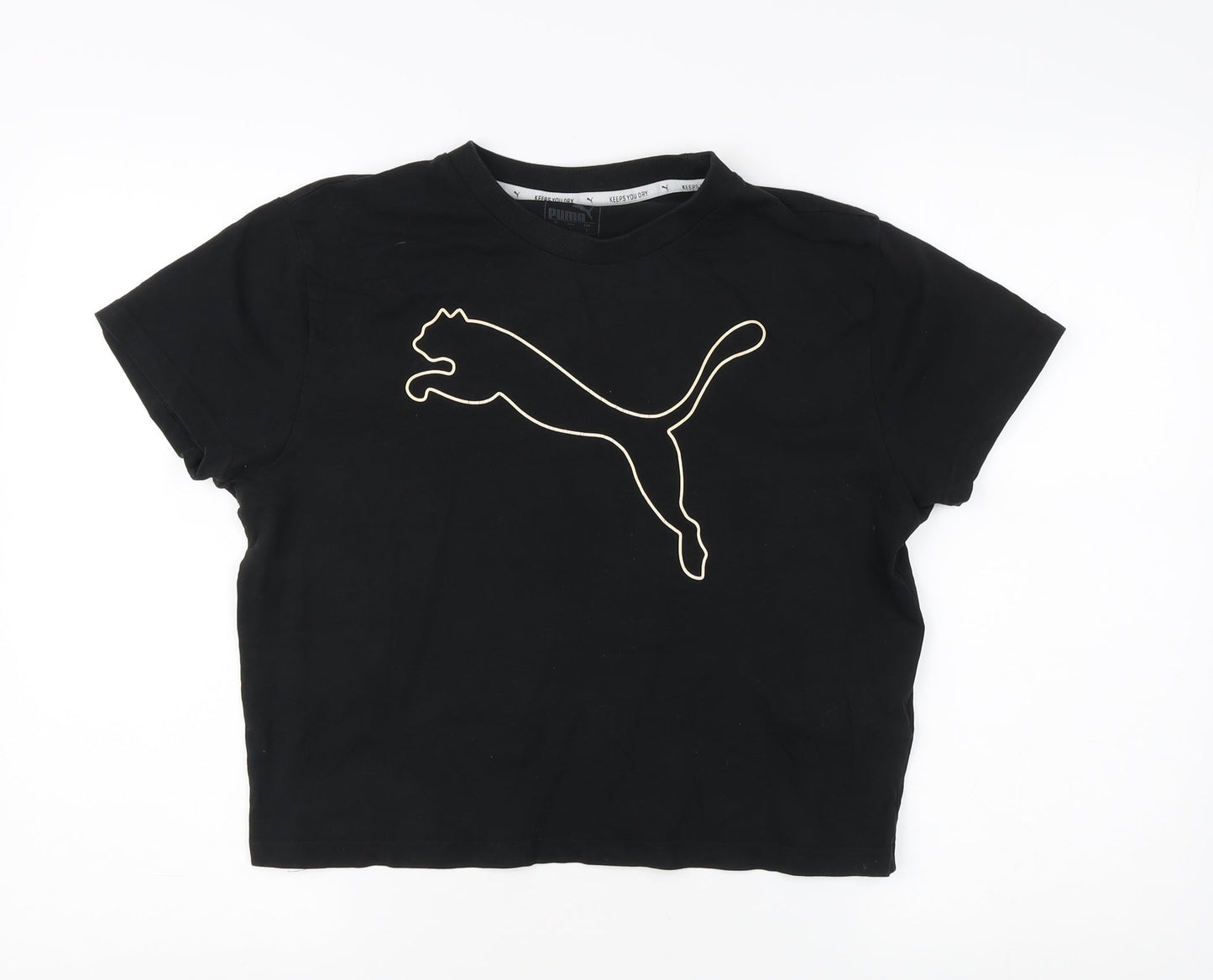 Womens UK Size 8 PUMA Black Basic T-Shirt