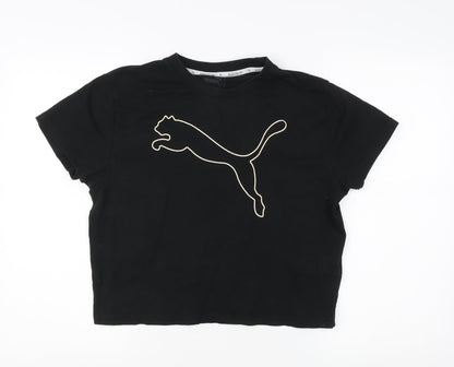 Womens UK Size 8 PUMA Black Basic T-Shirt