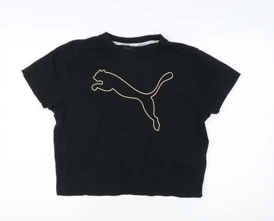 Womens UK Size 8 PUMA Black Basic T-Shirt