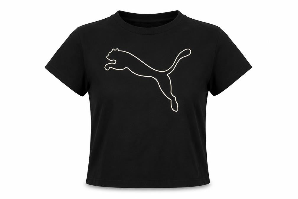 Womens UK Size 8 PUMA Black Basic T-Shirt