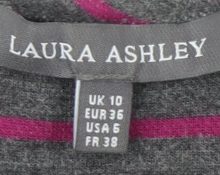 Womens UK Size 10 Laura Ashley Multicoloured Basic T-Shirt