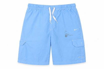 Front view of Nike Men's Blue Board Shorts L Elastic Drawstring Fit