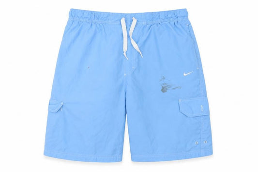 Front view of Nike Men's Blue Board Shorts L Elastic Drawstring Fit