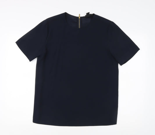 DKNY Women's Blue Basic T-Shirt - Size S, Casual