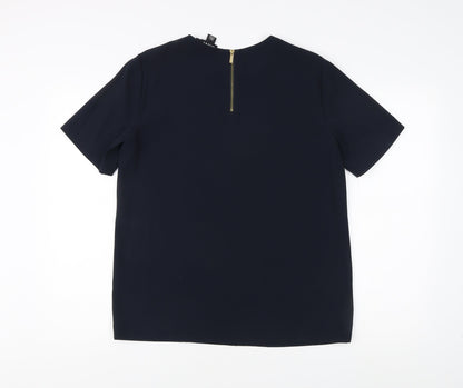 Womens UK Size S DKNY Blue Basic T-Shirt