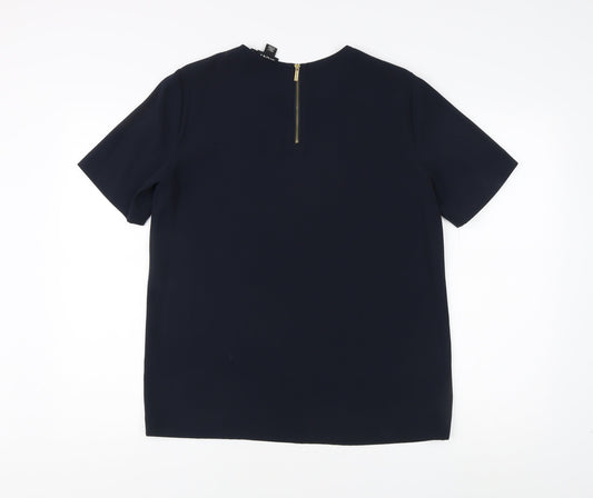 DKNY Women's Blue Basic T-Shirt - Size S, Casual