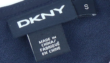 Womens UK Size S DKNY Blue Basic T-Shirt