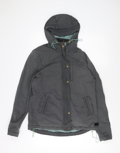 Fat Face Women's Grey Jacket Size 10 Hooded Vintage