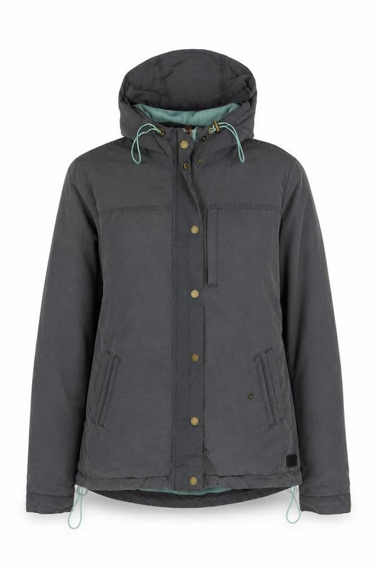 Fat Face Women's Grey Jacket Size 10 Hooded Vintage