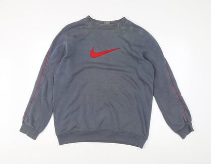 Mens UK Size M Nike Grey Pullover Sweatshirt