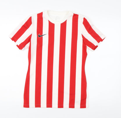 Nike Women's Red/White Striped Football Jersey S