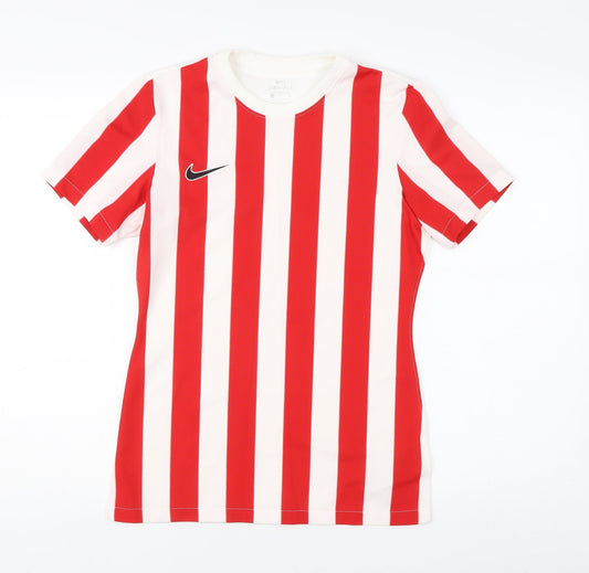 Nike Women's Red/White Striped Football Jersey S