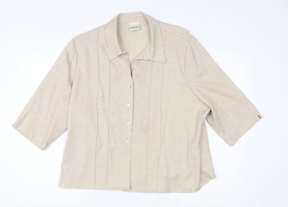 Womens UK Size 20 Eastex Beige Basic Button-Up