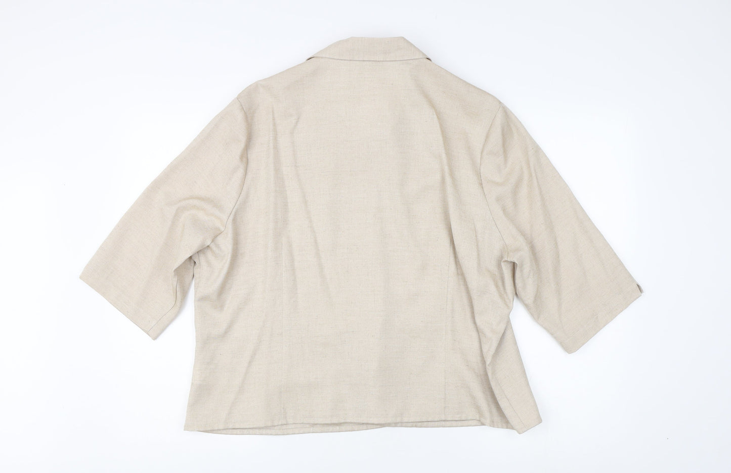 Womens UK Size 20 Eastex Beige Basic Button-Up