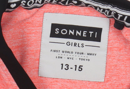 Sonneti Girls Pink Cropped T-Shirt 13-14 Years