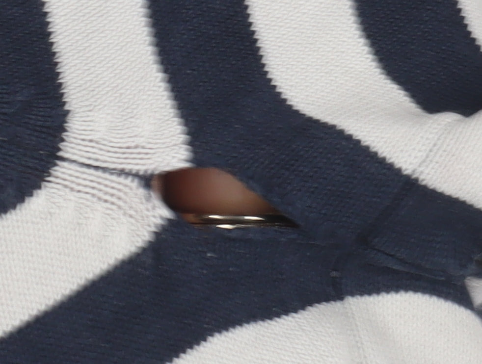 Jaeger Women's Multicoloured Striped Henley Jumper L