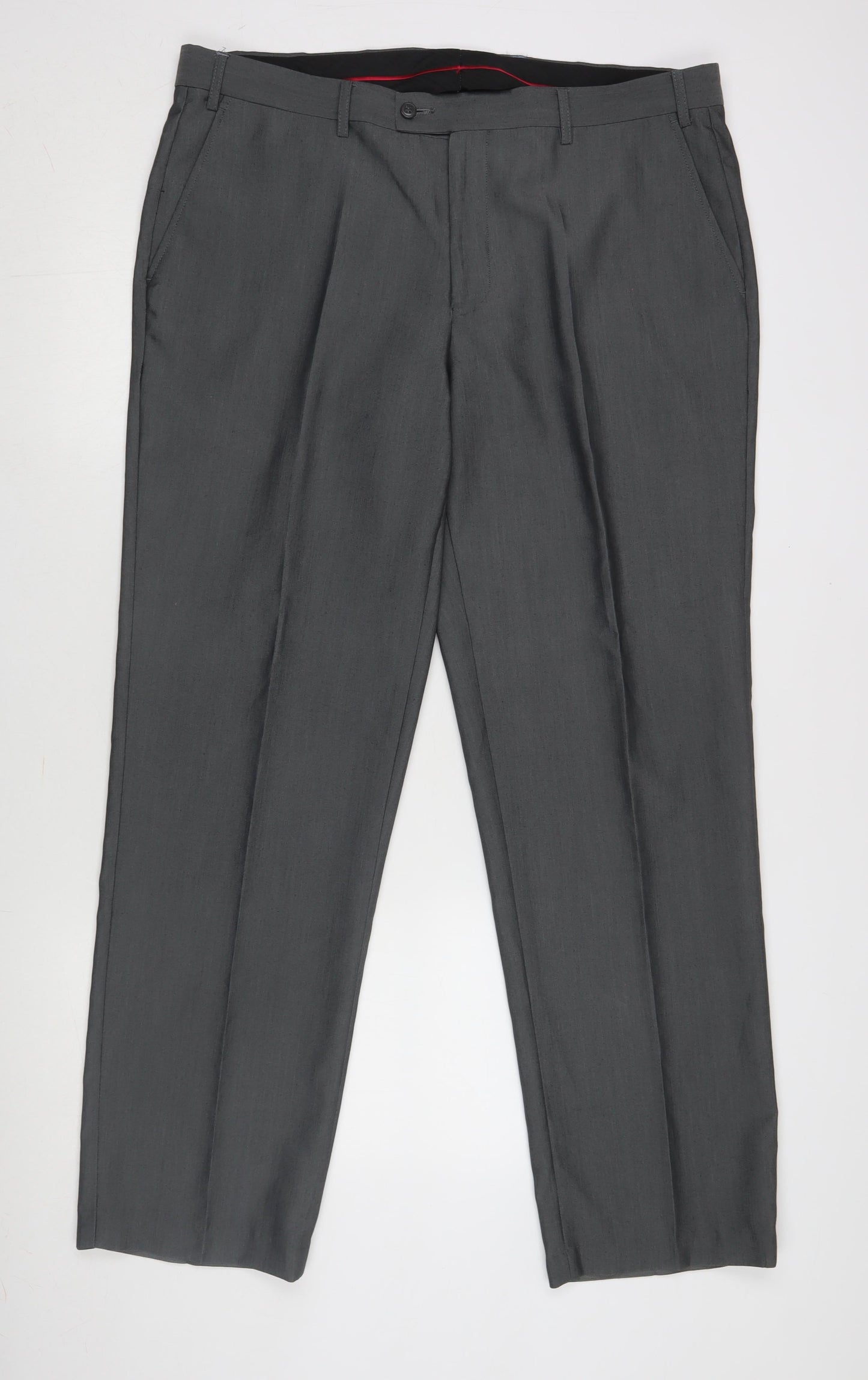 Bossi Men's Grey Trousers, Size 38, Formal Style