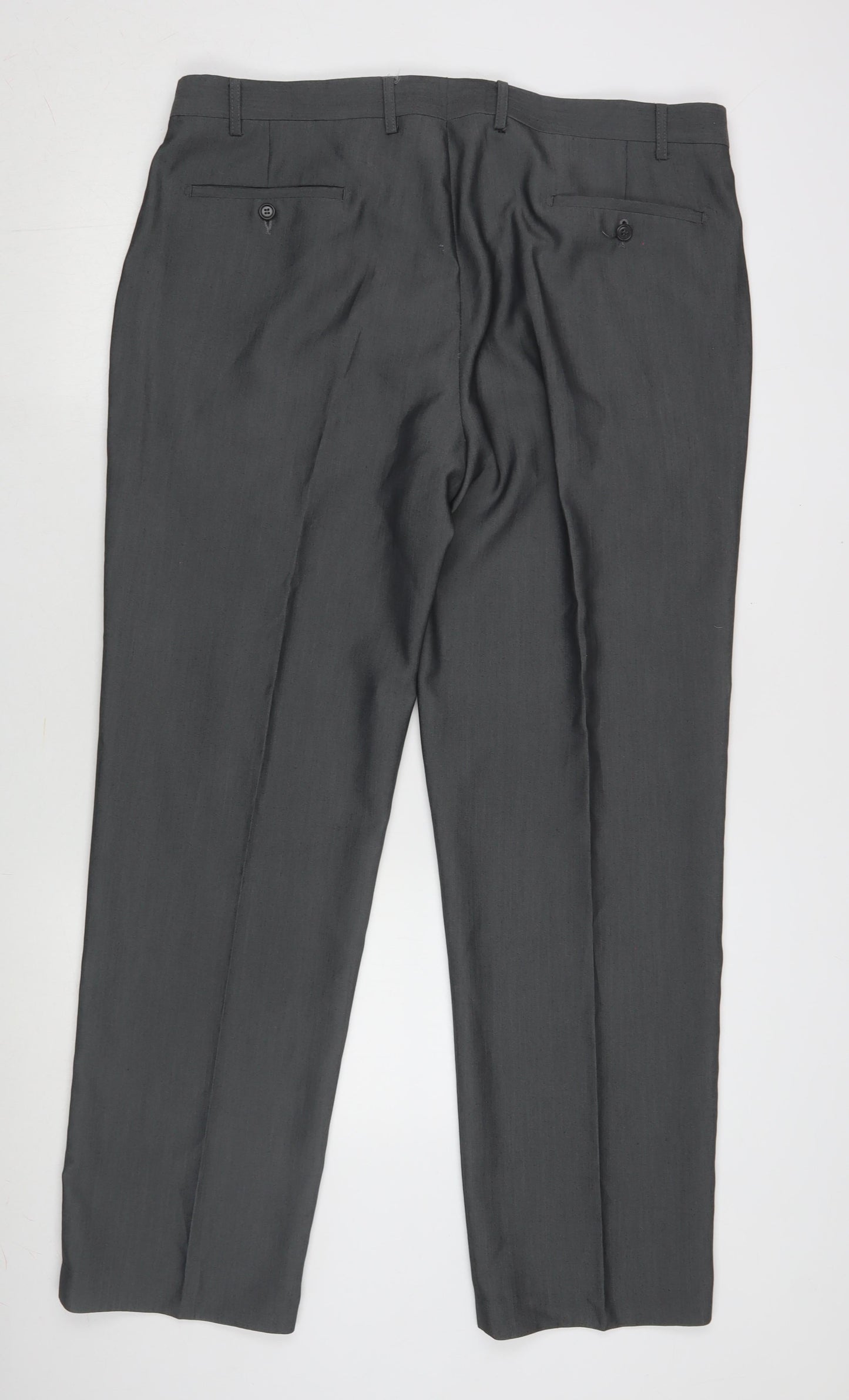 Bossi Men's Grey Trousers, Size 38, Formal Style