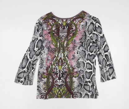 Womens UK Size 10 Gerry Weber Multicoloured Basic T-Shirt