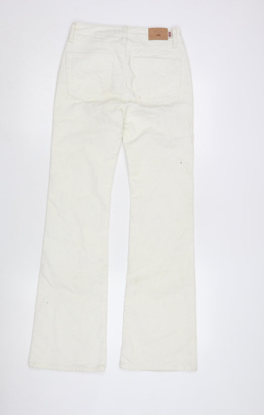 Superdry Women's White Flared Trousers, Size 26