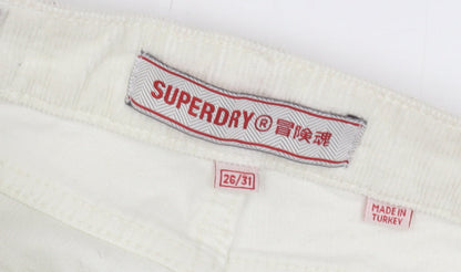 Womens UK Size 26 in Superdry   White Trousers