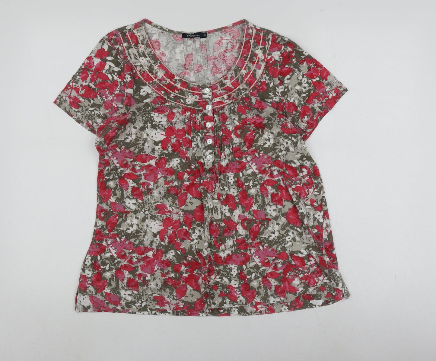 Womens UK Size 14 DASH Multicoloured Basic Blouse