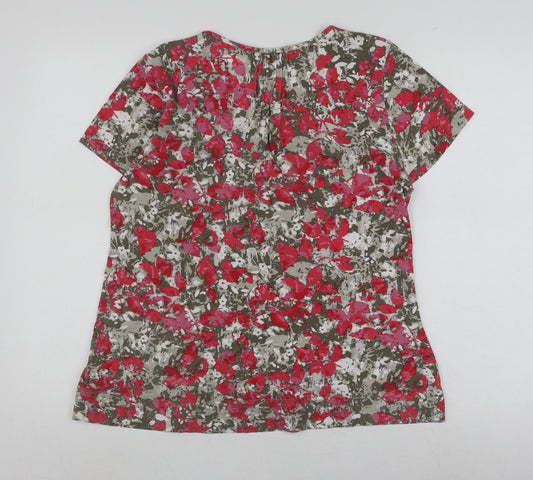 Womens UK Size 14 DASH Multicoloured Basic Blouse