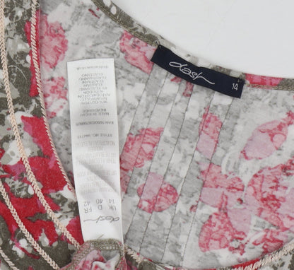 Womens UK Size 14 DASH Multicoloured Basic Blouse