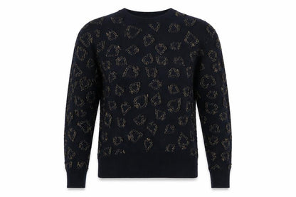 Women’s Black XS Animal Print Pullover Jumper