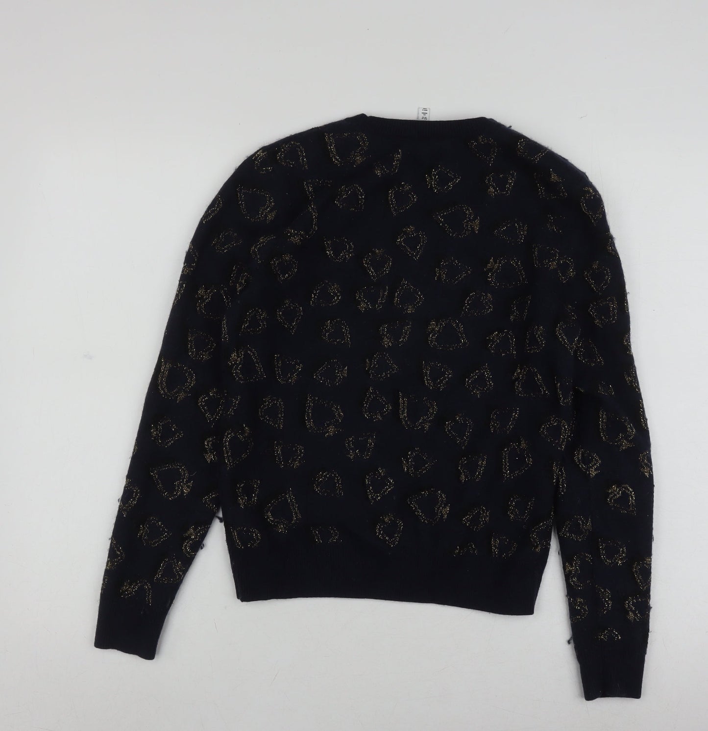 Women’s Black XS Animal Print Pullover Jumper