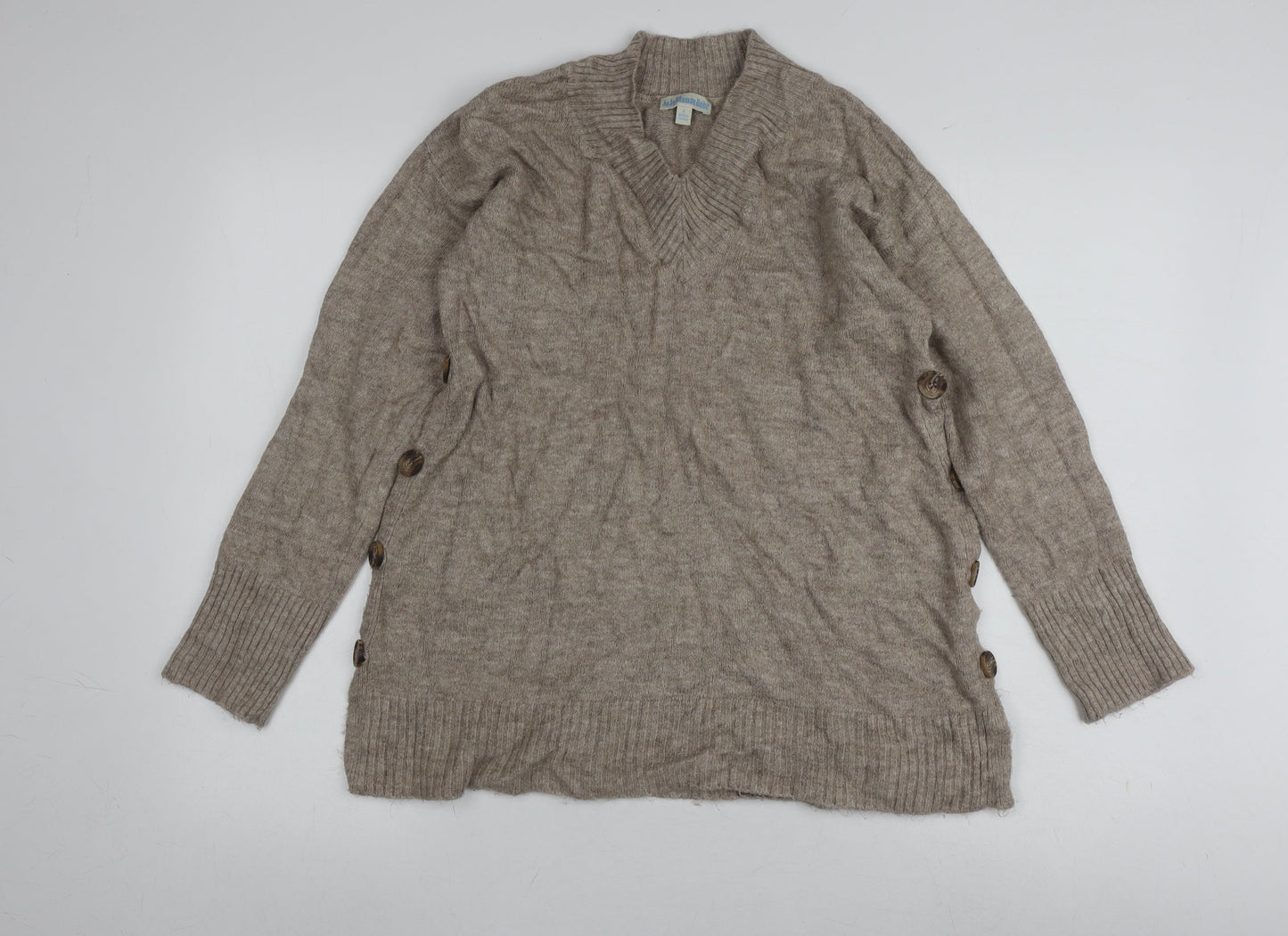 Womens UK Size S JoJo Maman Bébé Beige Pullover Jumper