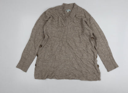 Womens UK Size S JoJo Maman Bébé Beige Pullover Jumper