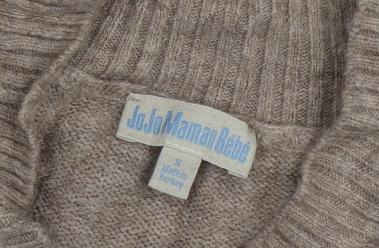 Womens UK Size S JoJo Maman Bébé Beige Pullover Jumper
