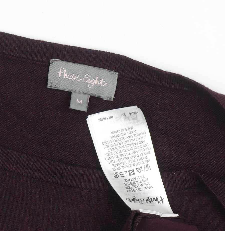 Womens UK Size M Phase Eight Purple Pullover Jumper