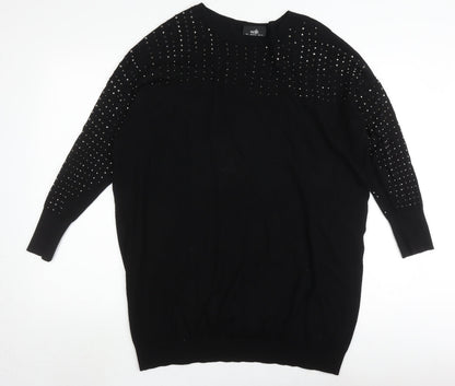 Womens UK Size L Wallis Black Pullover Jumper