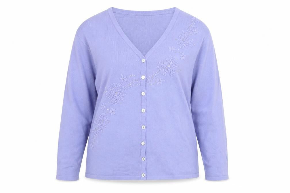 Womens UK Size M Honor Millburn Purple Cardigan Jumper