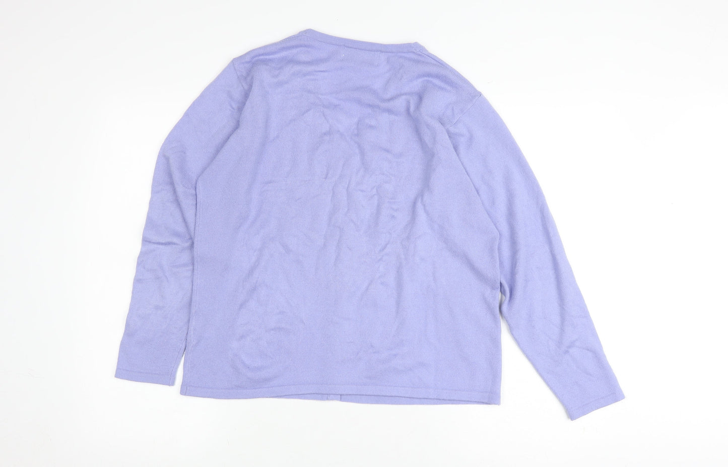 Womens UK Size M Honor Millburn Purple Cardigan Jumper