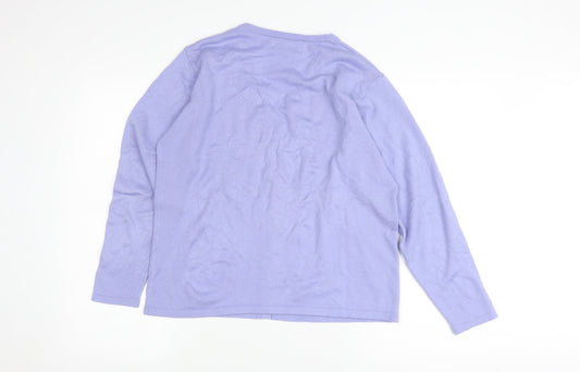 Womens UK Size M Honor Millburn Purple Cardigan Jumper