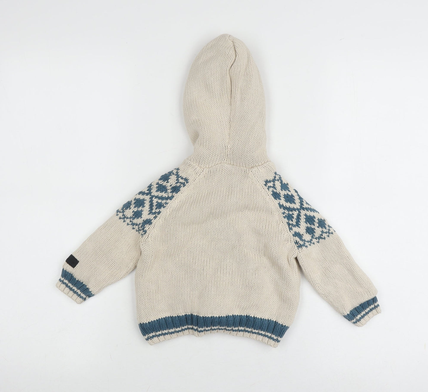 Ben Sherman Unisex Baby Hooded Knit Jacket Beige 6-12 Months