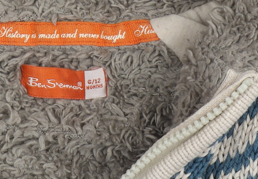 Ben Sherman Unisex Baby Hooded Knit Jacket Beige 6-12 Months