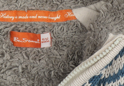 Ben Sherman Unisex Baby Hooded Knit Jacket Beige 6-12 Months