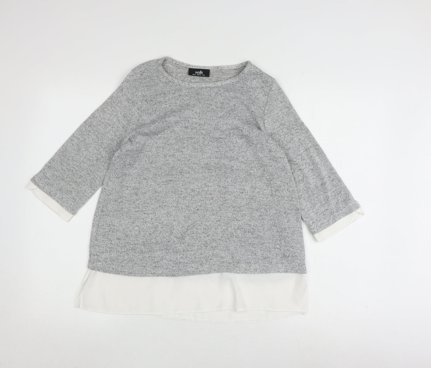 Womens UK Size 10 Wallis Grey Tunic Jumper