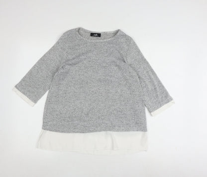 Womens UK Size 10 Wallis Grey Tunic Jumper