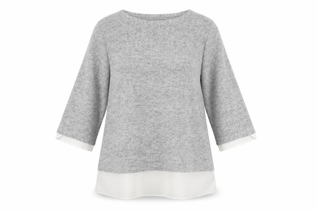 Womens UK Size 10 Wallis Grey Tunic Jumper
