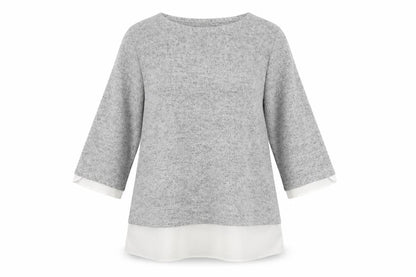Womens UK Size 10 Wallis Grey Tunic Jumper