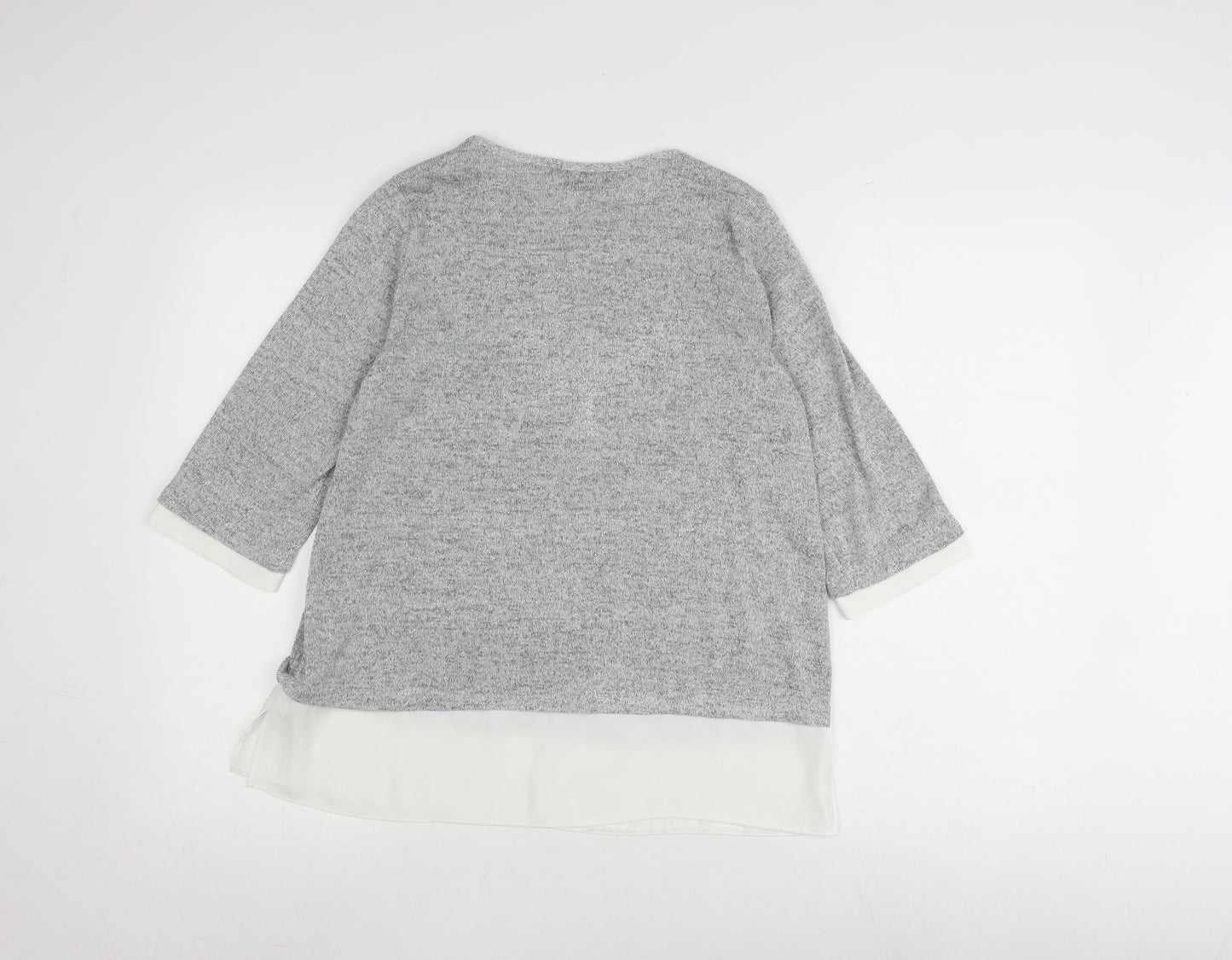Womens UK Size 10 Wallis Grey Tunic Jumper