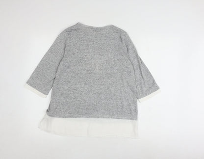 Womens UK Size 10 Wallis Grey Tunic Jumper