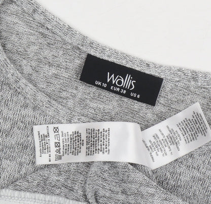 Womens UK Size 10 Wallis Grey Tunic Jumper